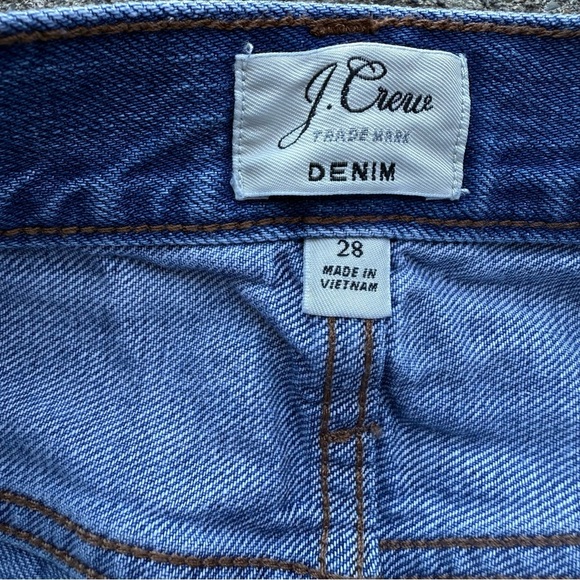 J. Crew Frayed Hem Denim Jean Mini Skirt 28 - Picture 3 of 6